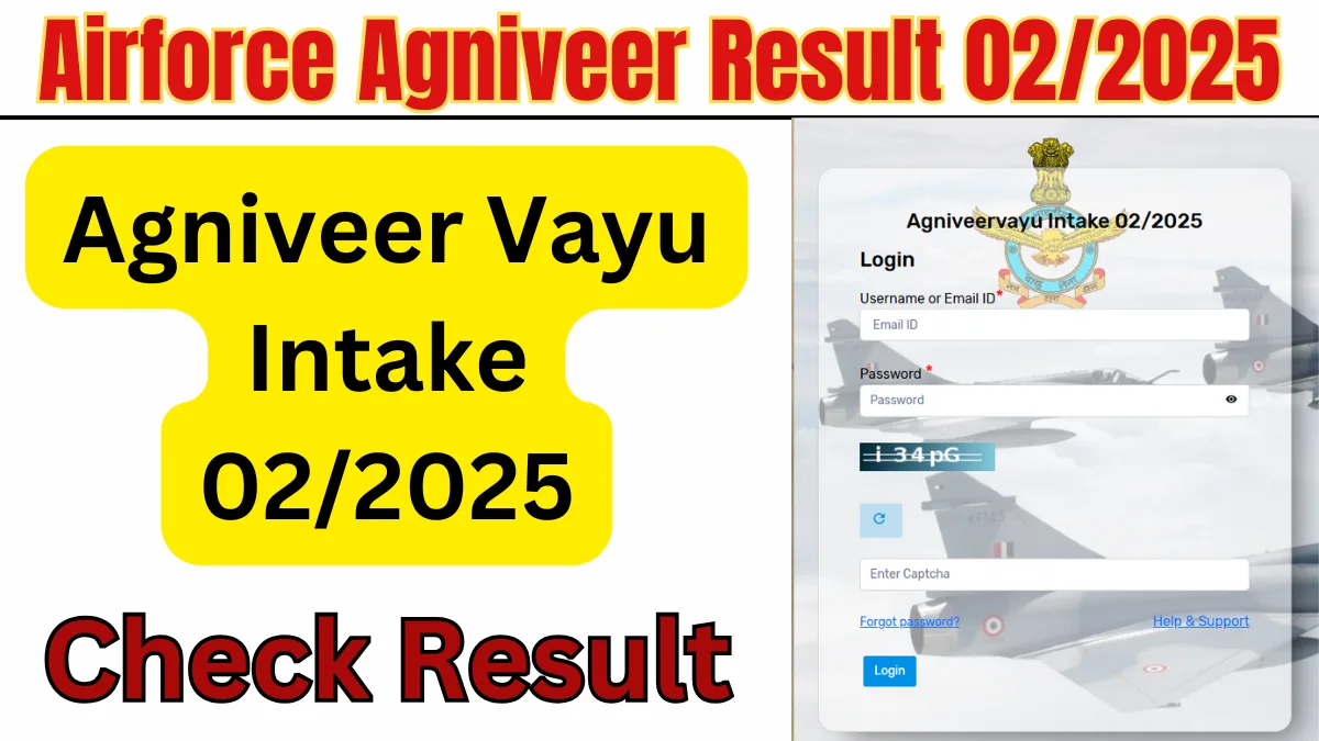Airforce Agniveer Intake 02/2025 Result