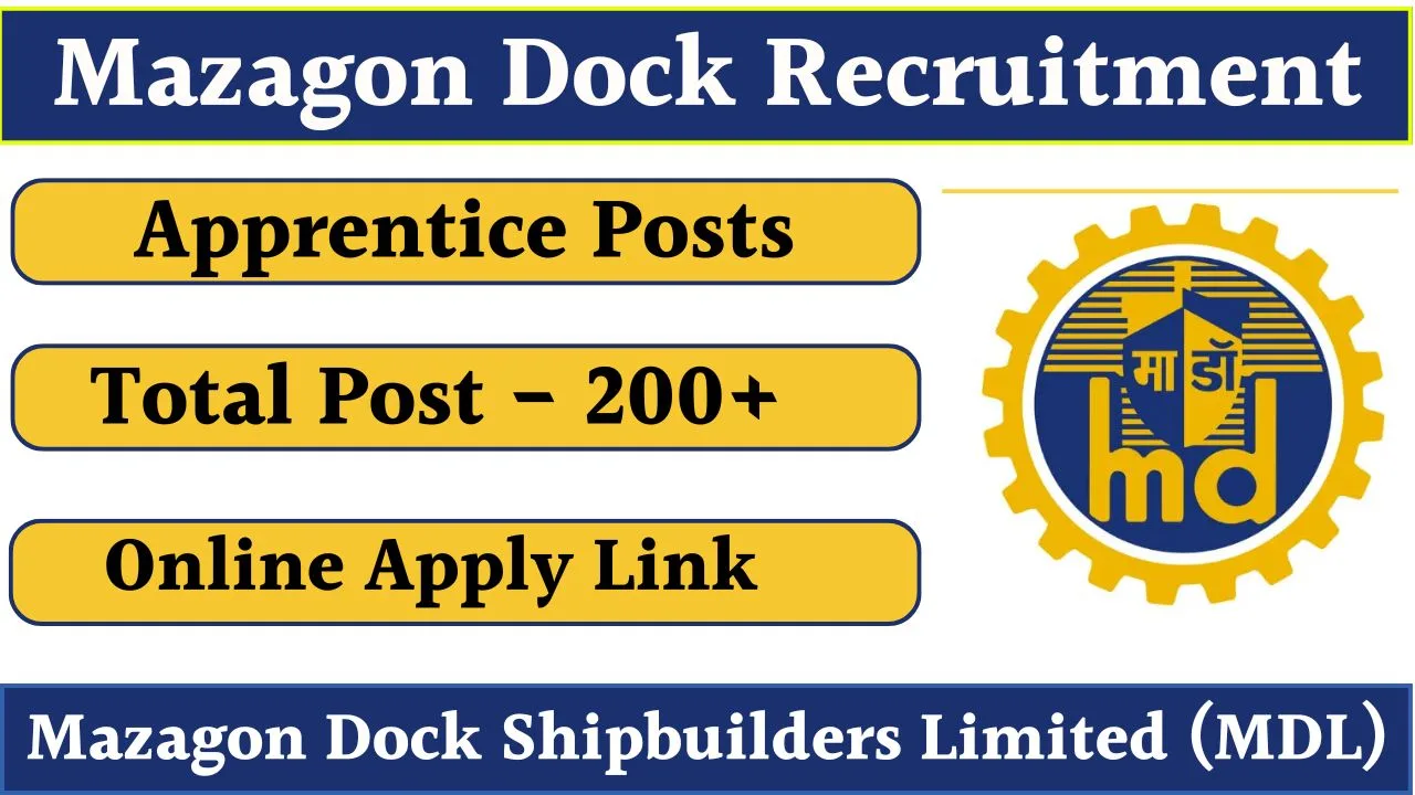 Mazagon Dock MDL Graduate/ Diploma Apprentice Recruitment 2025