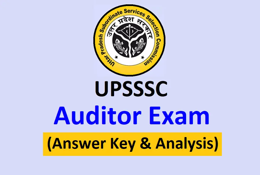 UPSSSC Auditor and Assistant Accountant Answer Key 2025