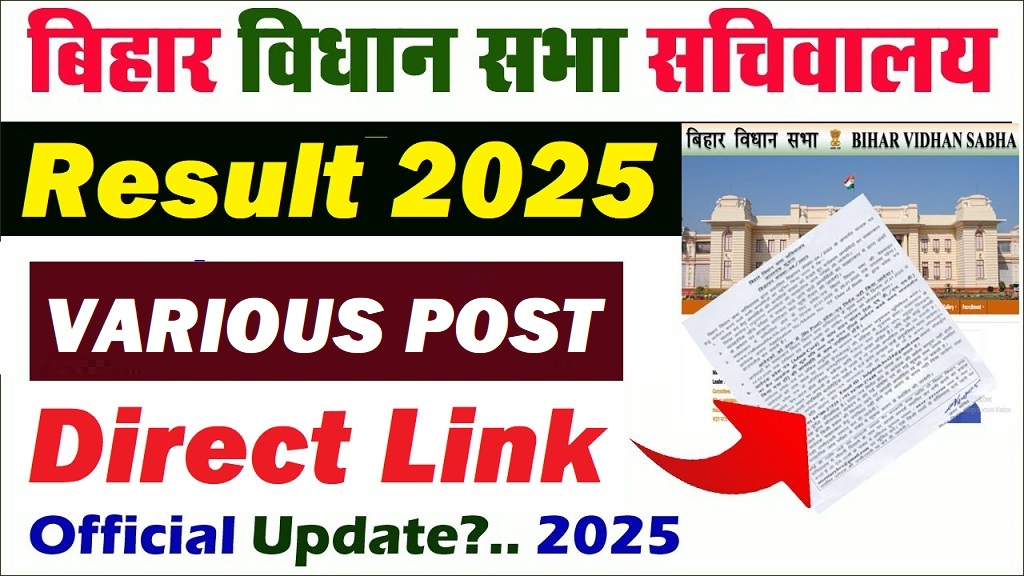 Bihar Vidhan Sabha 052024 Result 2025 - Out