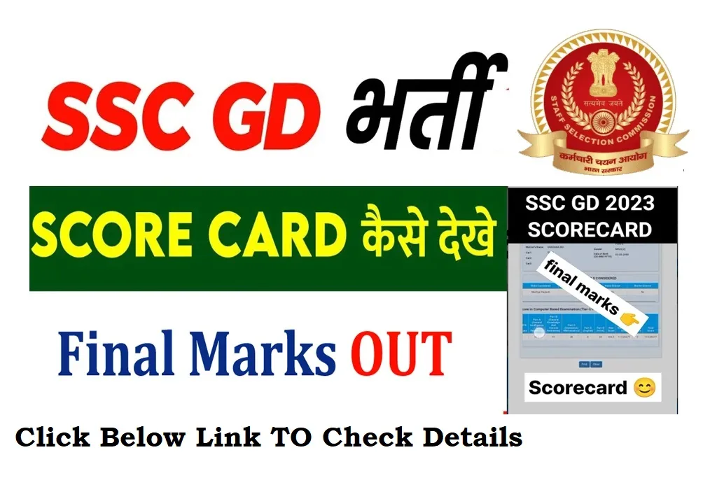 SSC Constable GD 2023 Final Marks