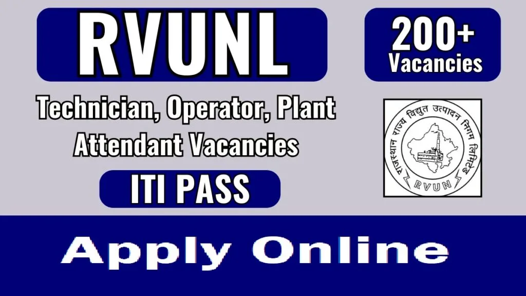 RRVUNL Technician III, Operator & Plant Attendant Recruitment 2025