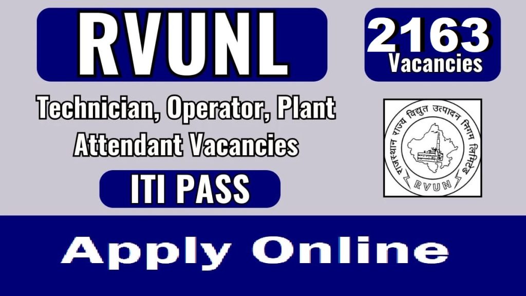 RRVUNL Technician III Operator & Plant Attendant Recruitment 2025