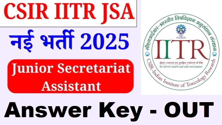 CSIR IITR Lucknow JSA Answer Key 2025