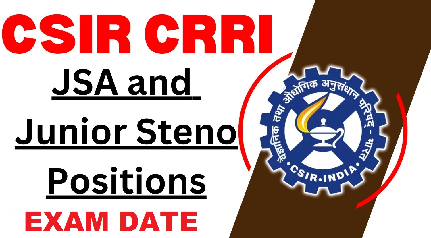 CSIR CRRI JSA Stenographer Exam Date 2025