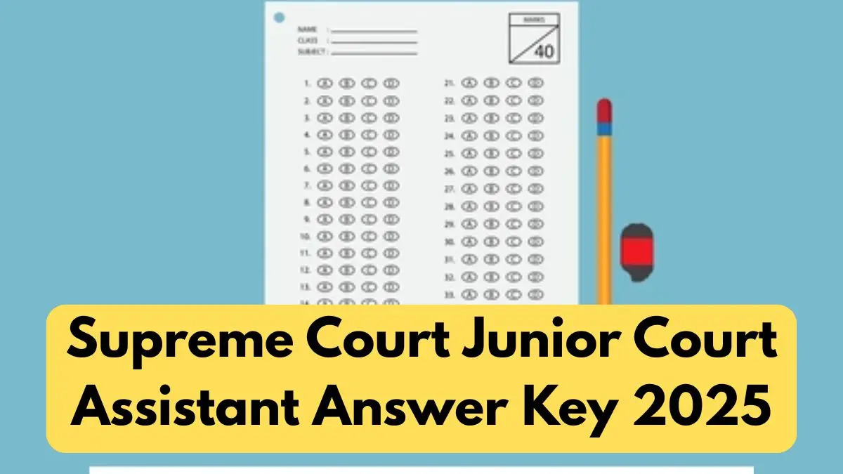 SCI Junior Court Assistant Answer Key 2025