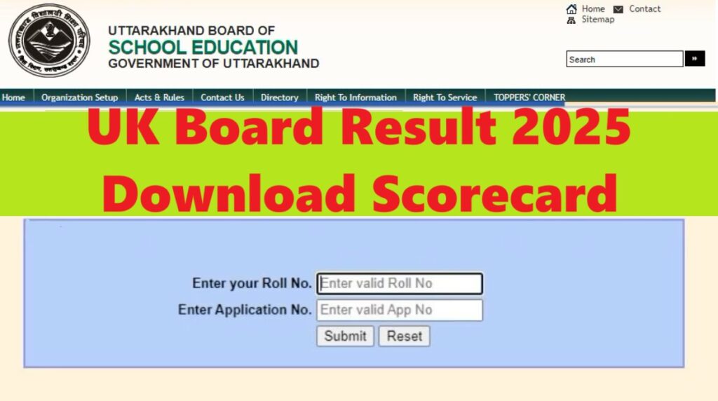 Uttarakhand Board UBSE Class 10th, 12th Result 2025