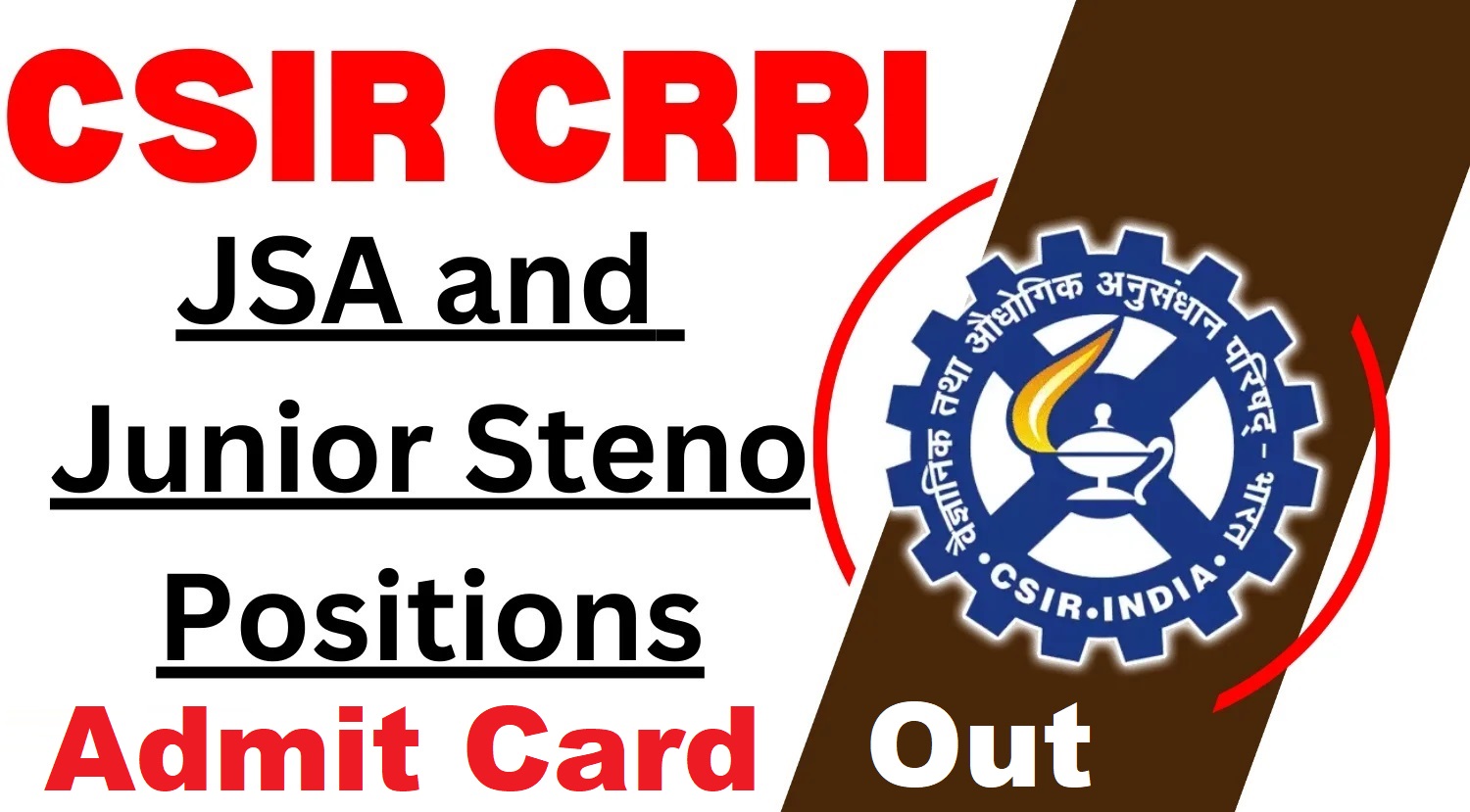 CSIR CRRI JSA Stenographer Admit Card 2025