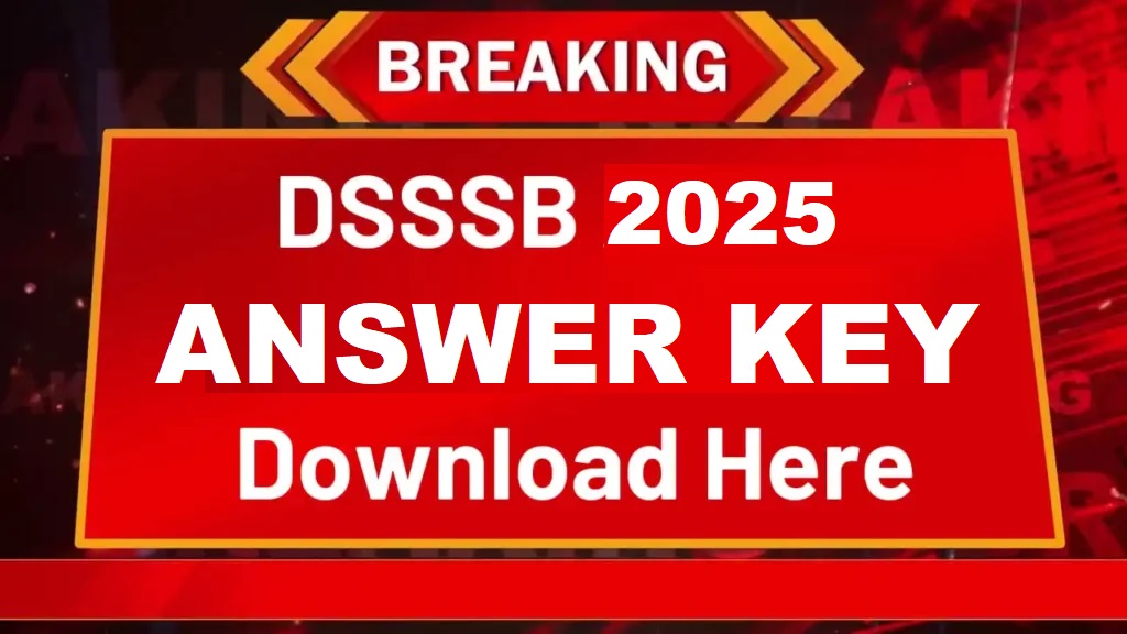 DSSSB Various Post Answer Key Notice 2025