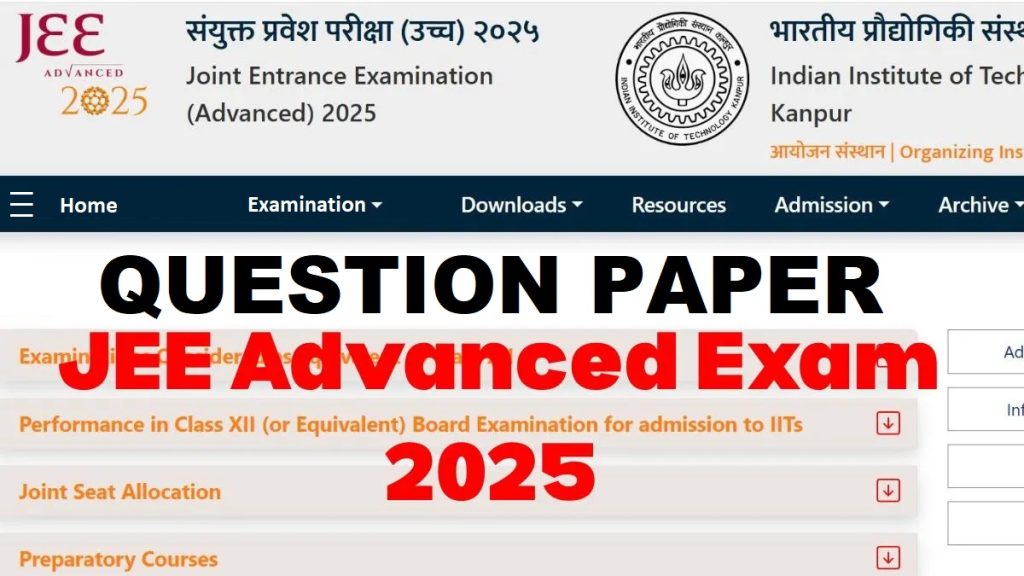 IIT JEE Advanced Question Paper 2025