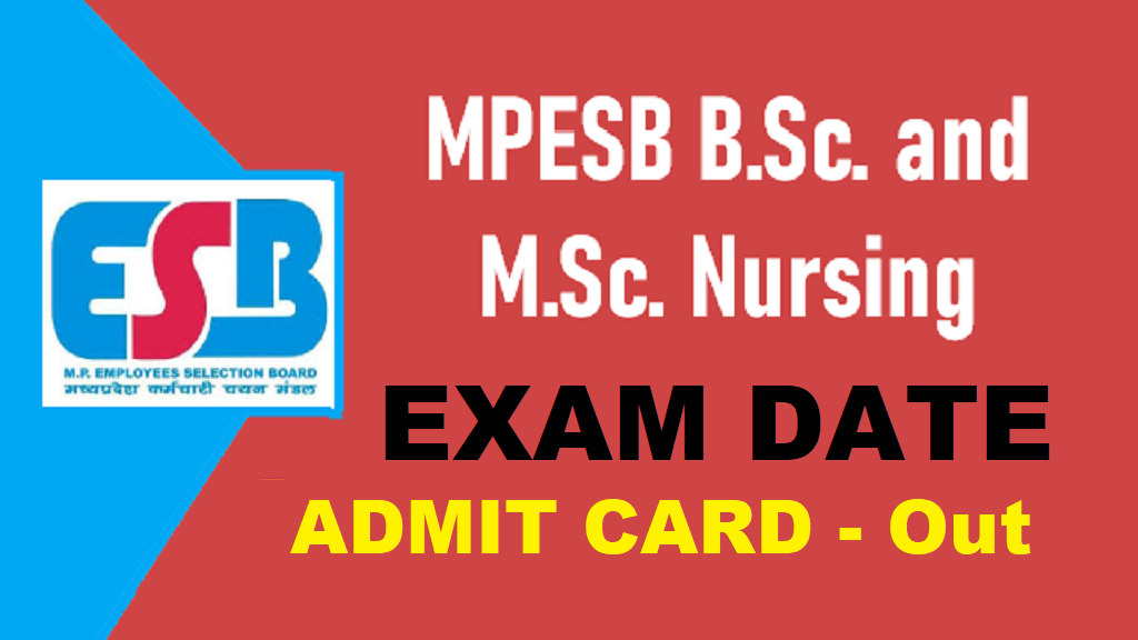MPESB BSc Nursing/ MSc Nursing Admit Card 2025