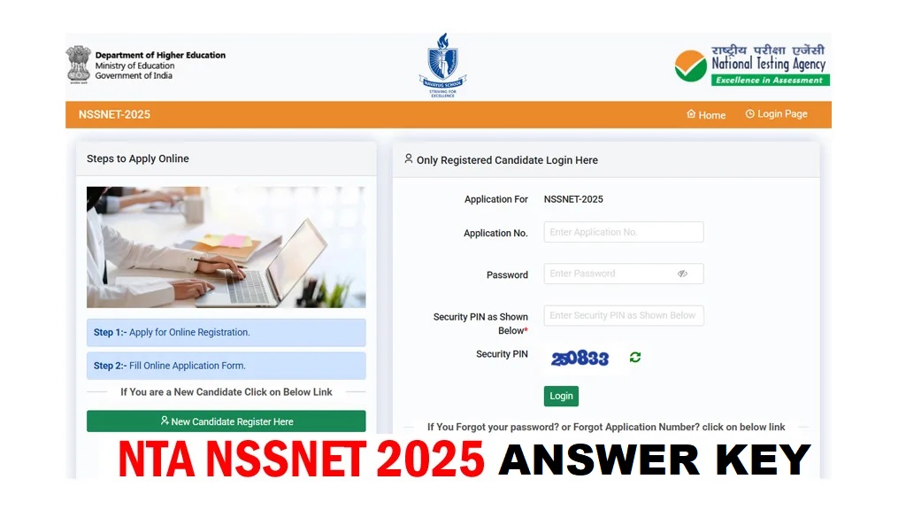 NTA NSSNET Answer Key 2025