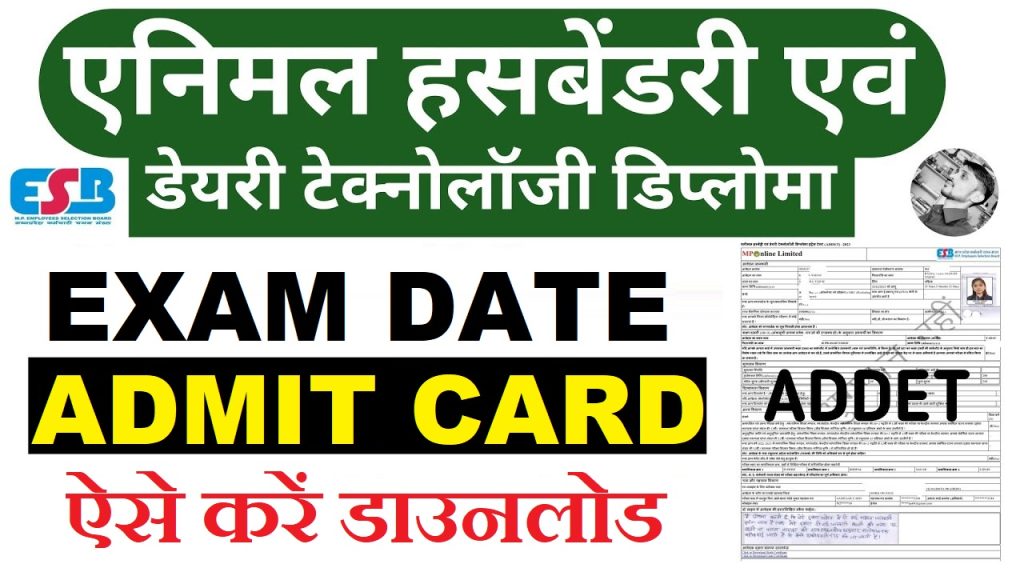 MP MPESB ADDET Admit Card 2025