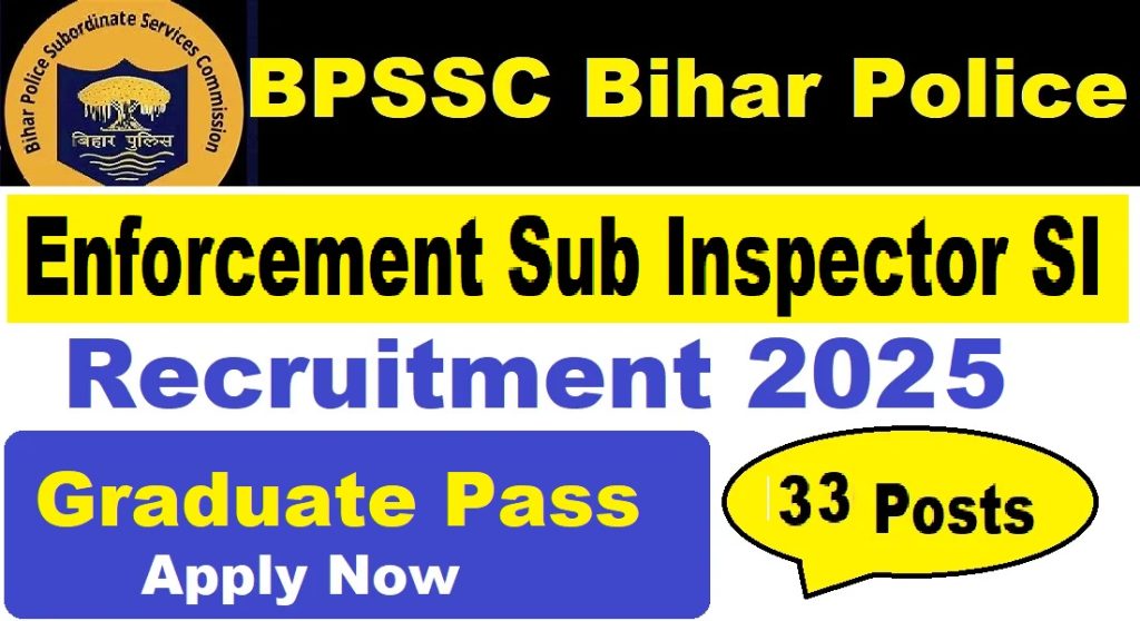 Bihar Police Enforcement Sub Inspector SI Recruitment 2025