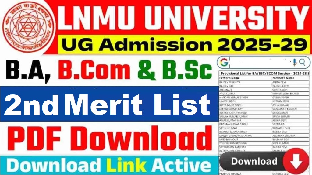 LNMU UG 2nd Merit List 2025-29