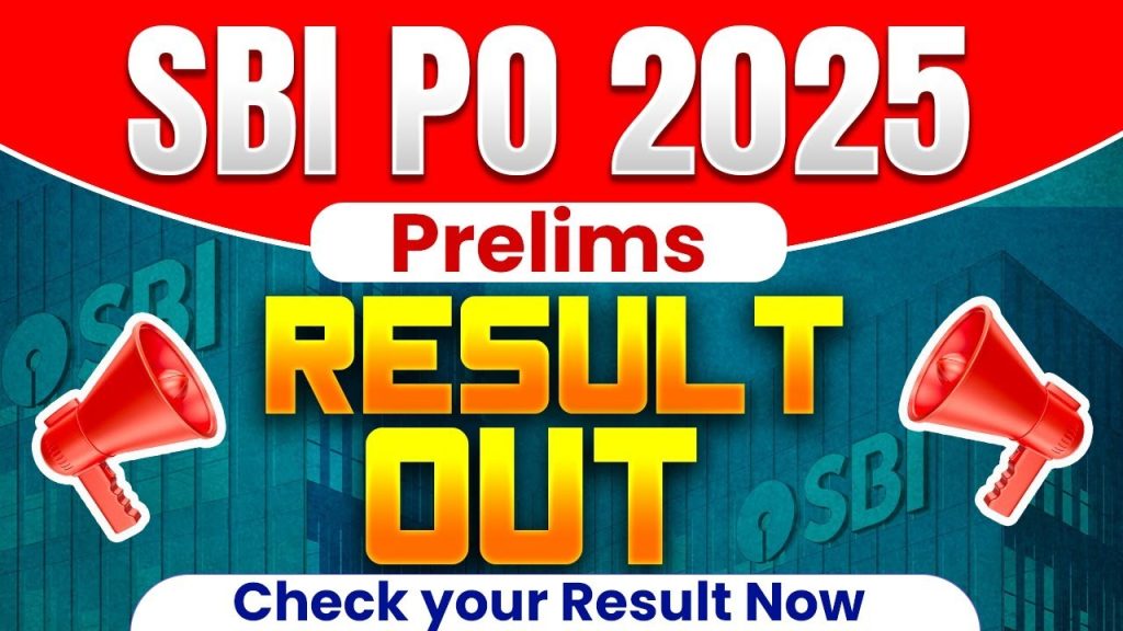 SBI Bank PO Pre Result 2025