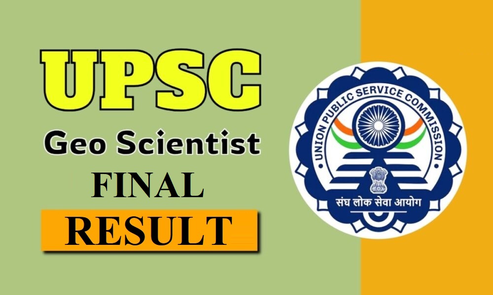 UPSC Geo-Scientist Final Result 2025