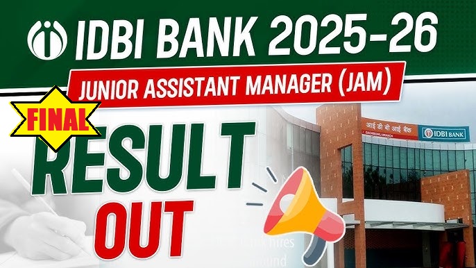 IDBI Bank JAM Grade "O" Final Result 2025
