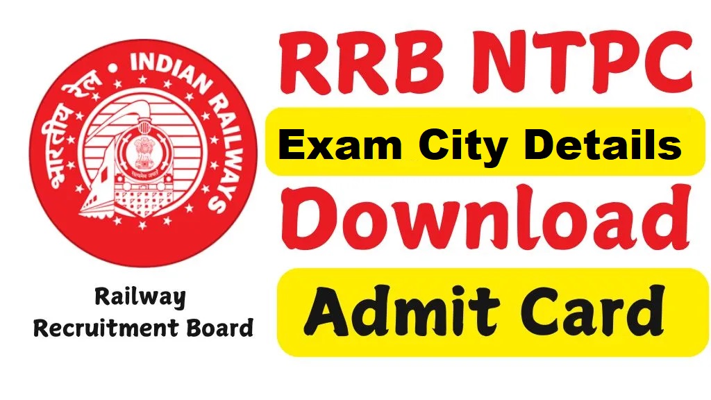 Railway RRB NTPC 10+2 Inter Level Exam City Details 2025
