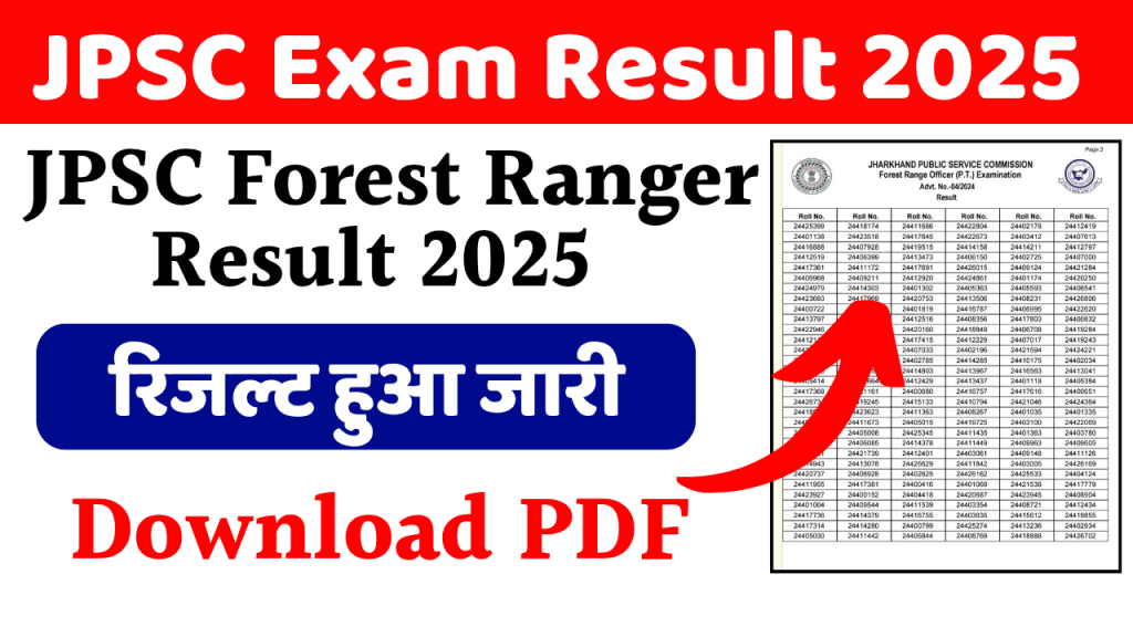 JPSC FRO PT Result 2025
