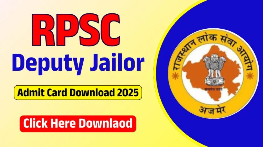 RPSC Deputy Jailor Answer Key 2025