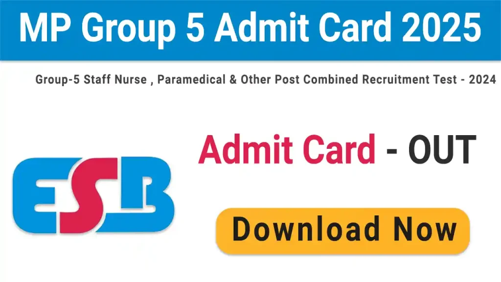 MPESB Various Paramedical Post Admit Card 2025