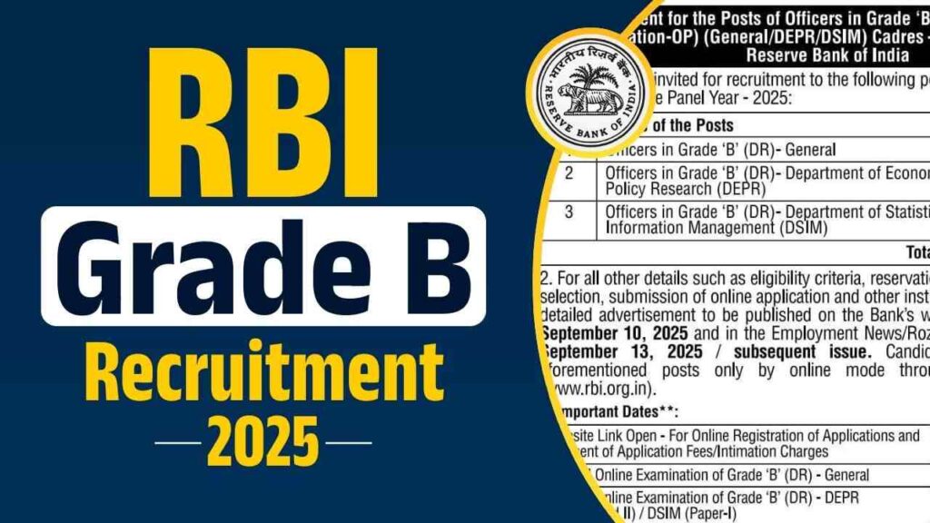 RBI Officer Grade B Recruitment 2025