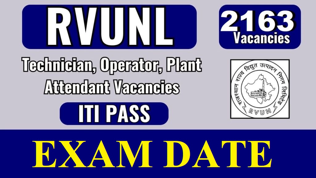 RRVUNL Technician Various Post Exam Date 2025