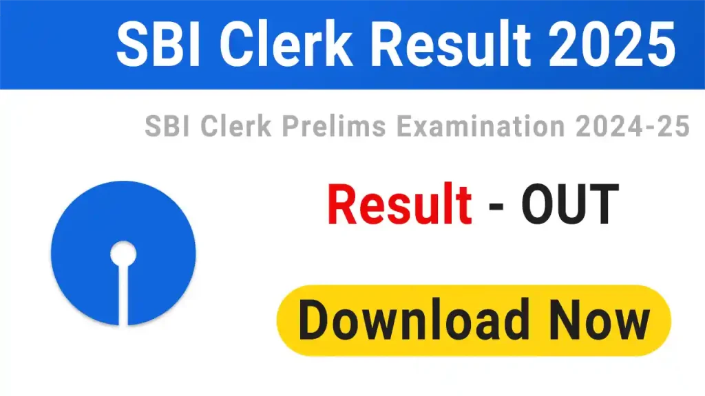 SBI Bank Clerk Pre Result 2025