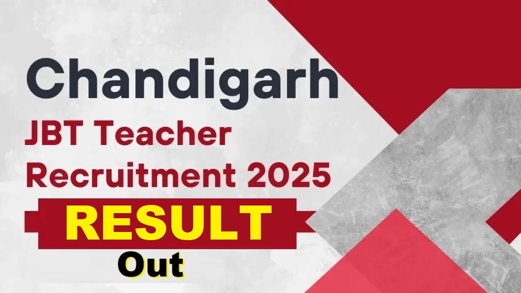 Chandigarh SSA JBT Primary Teacher Result 2025