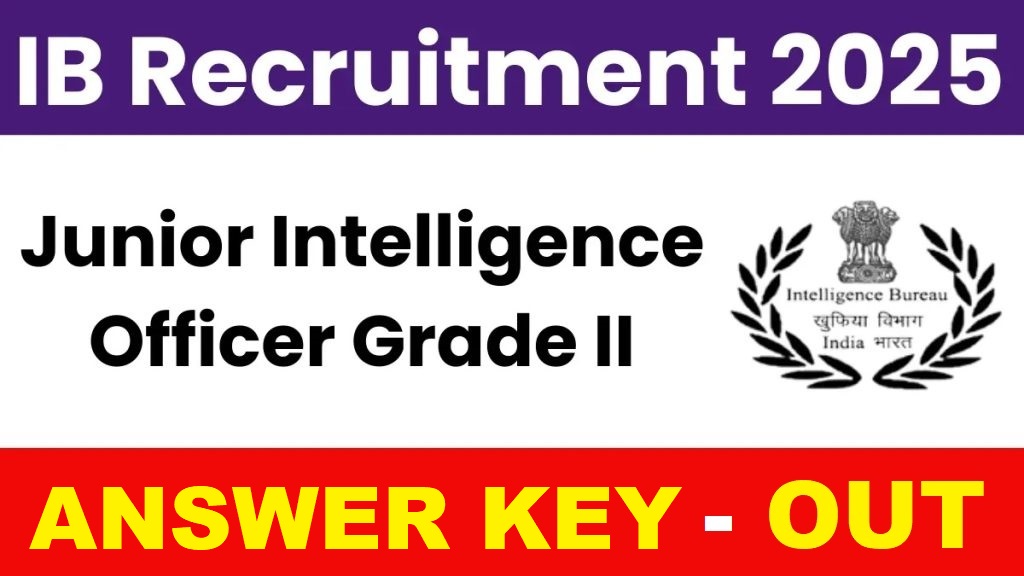 IB Jr Intelligence Officer (Tech.) Answer Key 2025