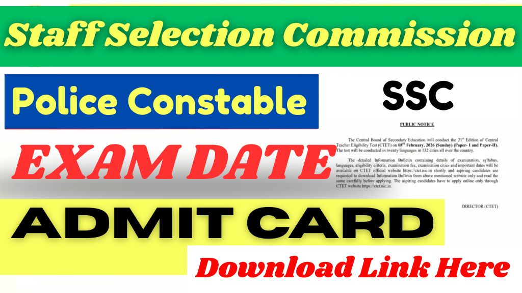 SSC Delhi Police Constable Exam Date 2025