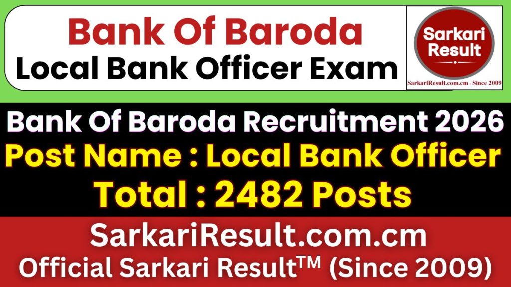 Bank Of Baroda LBO Recruitment 2026