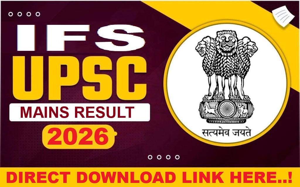 UPSC Civil Services IFS Mains Result 2026