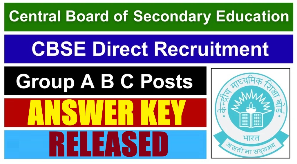 CBSE Group A, B, C Tier-I Answer Key 2026