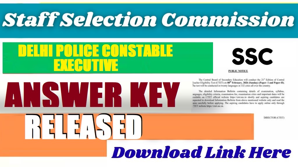 SSC Delhi Police Constable (Executive) Answer Key 2026