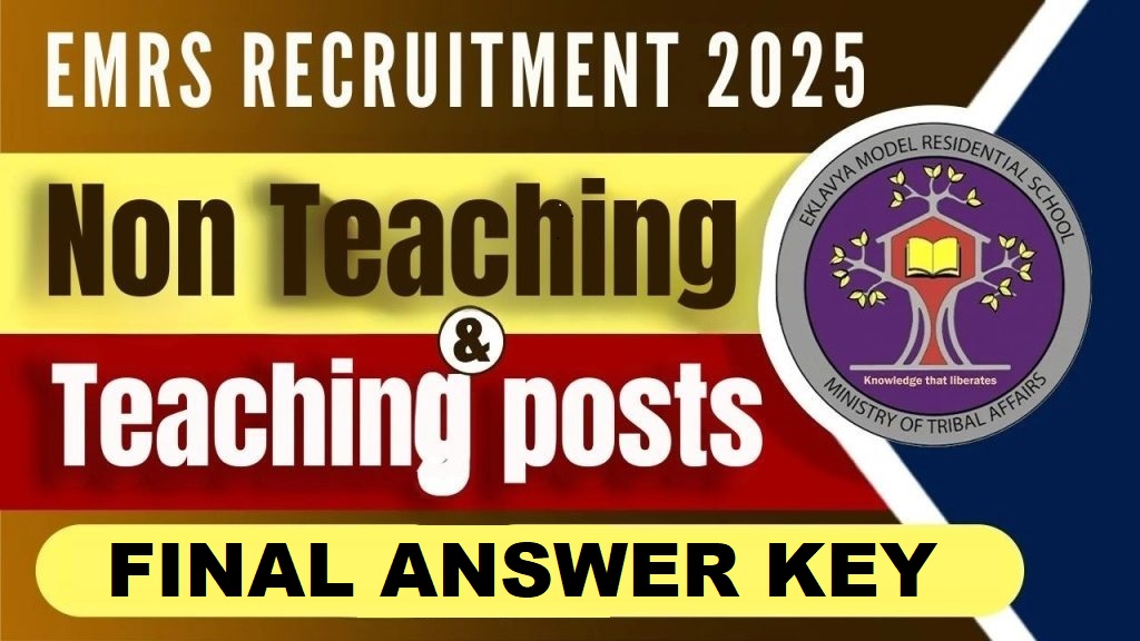 EMRS Teaching/ Non Teaching Final Answer Key 2026