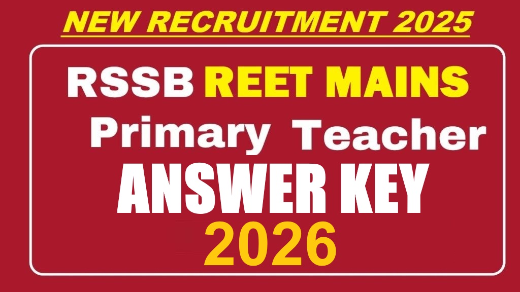 RSSB REET Mains Primary Teacher Answer Key 2026