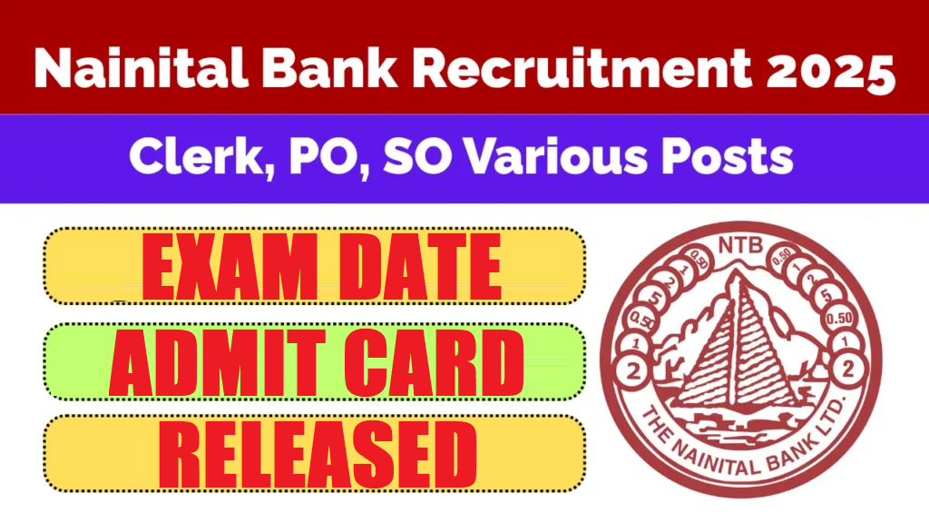 Nainital Bank Clerk CSA, PO & SO Exam Date 2025