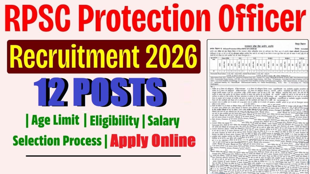 RPSC Protection Officer Recruitment 2026