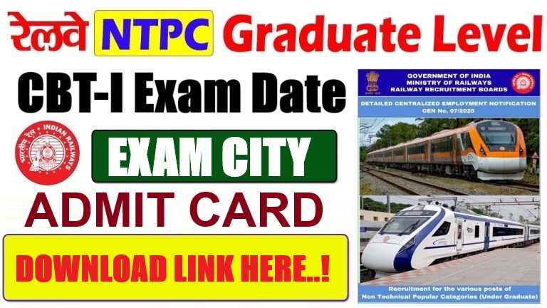 RRB NTPC Graduate Level CBT-I Exam Date 2026