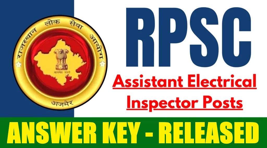 RPSC Assistant Electrical Inspector Answer Key 2026