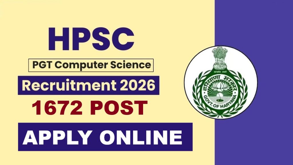 HPSC PGT Computer Science Recruitment 2026