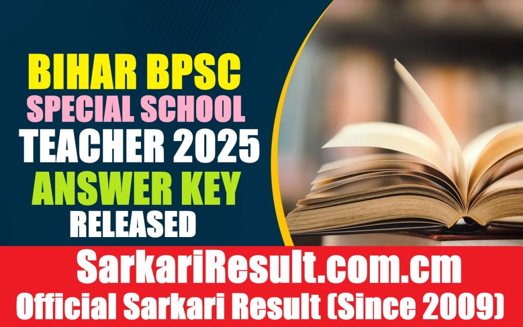 Bihar BPSC Special School Teacher Final Answer Key 2026