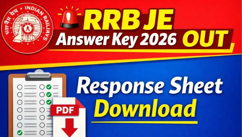 RRB Junior Engineer JE Answer Key 2026