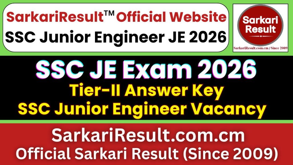 SSC JE Engineer Tier-II Answer Key 2026