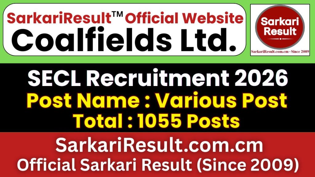 SECL Grade C Various Post Recruitment 2026