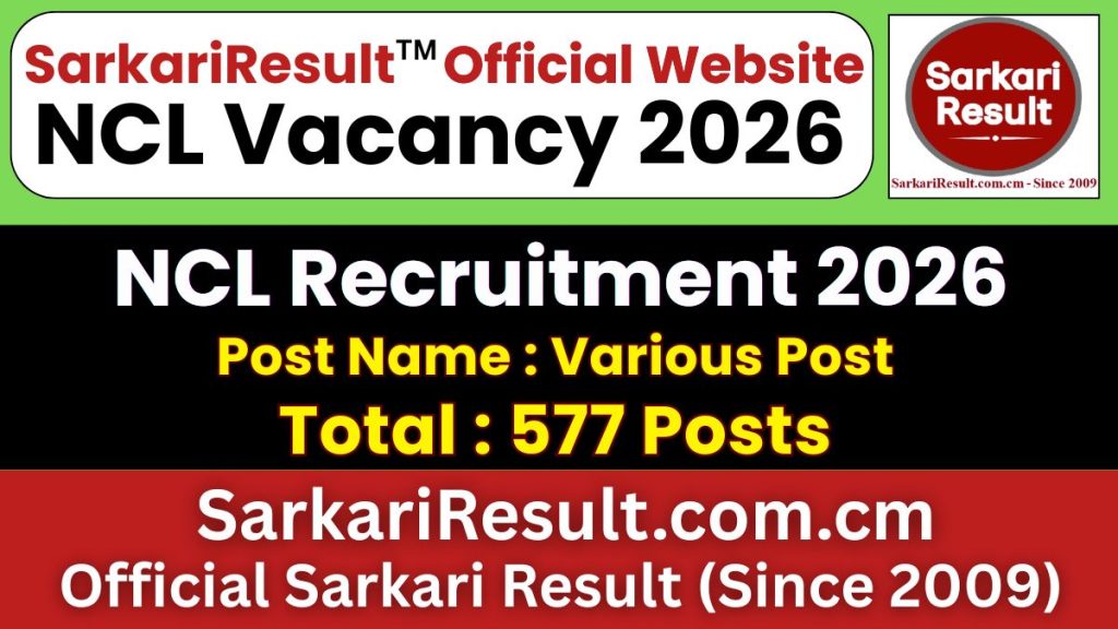 NCL Various Post Recruitment 2026