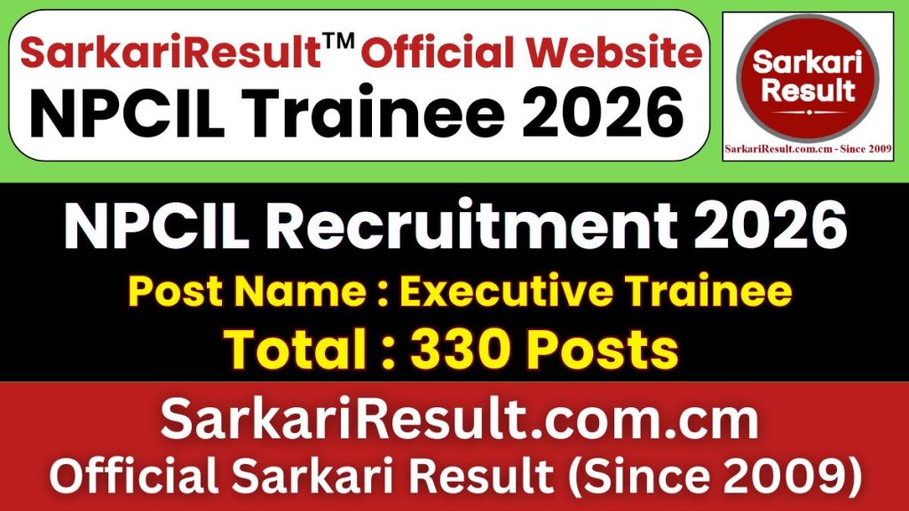 NPCIL Executive Trainee Recruitment 2026