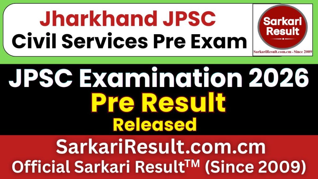 JPSC Civil Services Pre Result 2026